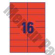 Etikett AVERY 3452 105x37mm univerzális piros 1600 címke/doboz 100 ív/doboz