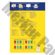 Etikett AVERY 3449-10 70x37mm univerzális kék 240 címke/doboz 10 ív/doboz