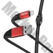 Adatkábel HAMA Extreme Lightning 1,5m fekete/piros