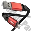 Adatkábel HAMA Extreme USB 2.0/Lightning 1,5m fekete-piros