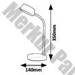 Asztali lámpa RÁBALUX Berry LED 4,5W fém fehér
