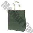 Dísztasak CREATIVE Classic Simple M 22x25x10 cm kraft egyszínű sötétzöld sodort füles