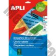 Etikett APLI 105x148mm színes piros 400 címke/doboz 100 ív/doboz