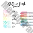 Ecsetfilc kétvégű ZEBRA Mildliner Fluorescent 5 darabos