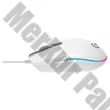 Egér vezetékes LOGITECH G203 Lightsync USB 6 gombos 8000 DPI fehér