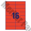 Etikett AVERY 3452 105x37mm univerzális piros 1600 címke/doboz 100 ív/doboz