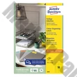Etikett AVERY 3455 105x37mm univerzális sárga 1600 címke/doboz 100 ív/doboz