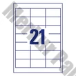 Etikett AVERY 3670 64x36mm univerzális 2100 címke/doboz 100 ív/doboz