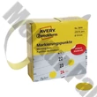 Etikett AVERY 3856 öntapadó jelölőpont adagoló dobozban sárga 19mm 250 jelölőpont/doboz