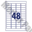 Etikett AVERY L4736REV-100 45,7x21,2 mm univerzális visszaszedhető 4800 címke/doboz 100 ív/doboz