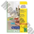 Etikett AVERY L4792-20 38,1x21,2mm zöld 1300 címke/doboz 20 ív/doboz