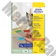 Etikett AVERY L4793-20 38,1x21,2mm sárga 1300 címke/doboz 20 ív/doboz