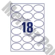 Etikett AVERY L5087  63,5x42,3 mm ovális visszaszedhető 10 íves