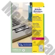 Etikett AVERY L6013-20 210x297mm laser ezüst 20 címke/doboz 20 ív/doboz