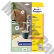 Etikett AVERY L6019REV-25 10mm kör univerzális