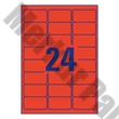 Etikett AVERY L6034-20 63,5x33,9mm univerzális piros 480 címke/doboz 20 ív/doboz