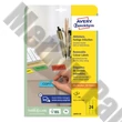 Etikett AVERY L6035-20 63,5x33,9mm univerzális sárga 480 címke/doboz 20 ív/doboz