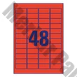Etikett AVERY L6038-20 45,7x21,2mm univerzális visszaszedhető piros 960 címke/doboz 20 ív/doboz