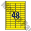 Etikett AVERY L6041-20 45,7x21,2mm univerzális sárga 960 címke/doboz 20 ív/doboz