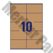 Etikett AVERY L7108-25 105x57 mm újrahasznosított barna kraft 25 íves