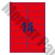 Etikett AVERY L7263R-25 99,1x38,1mm laser neon piros 350 címke/doboz 25 ív/doboz