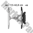 Falitartó HAMA Prémium Full Motion 2 kar 94-228 cm 37"-90" fekete