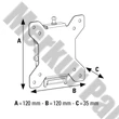 Falitartó HAMA dönthető 25-66 cm 10"-26" fekete