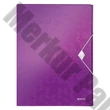 Gumis mappa LEITZ Wow Jumbo A/4 műanyag 30mm lila