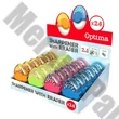 Hegyező és radír display OPTIMA 1 lyukú tartályos műanyag 24 darabos