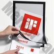 Infokeret DURABLE Duraframe A/4 sima felületre mágneses fekete 2 darabos