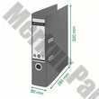Iratrendező LEITZ Recycle A/4 80 mm 180° piros