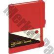 Jegyzetfüzet GRAND A/5 80 lapos gumis puha piros fedelű kockás