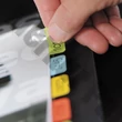 Jelölőcímke DJOIS öntapadós műanyag 12x40 mm vegyes színek 48 darabos