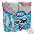 Kéztörlő tekercses háztartási OOOPS! Sensitive 2 rétegű 2 tekercses