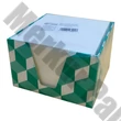 Kockatömb fehér FORTUNA 9x9x6 cm mintás tartóban