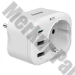 Konnektor HAMA + 2xUSB + USB-C 20W