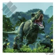 Lemeznaptár REALSYSTEM 300x300mm Dinosaurs 2026.