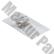 Névjegykitűző DURABLE 54x90 mm csiptetővel és tűvel átlátszó