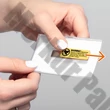 Névjegykitűző DURABLE Click Fold 40x75 mm mágneses elfordulásmentes átlátszó