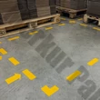 Padlójelölő L alakzat DURABLE öntapadós 100x100 mm sárga 10 darabos