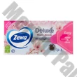 Papírzsebkendő ZEWA Deluxe 3 rétegű 90 darabos Sensitive/Blossom Moments