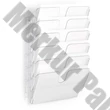 Prospektustartó DURABLE Flexiplus A/4 fekvő fali 6 részes átlátszó