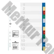 Regiszter DURABLE műanyag A/4 1-12 számos-színes