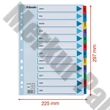 Regiszter ESSELTE Mylar A/4 laminált karton Jan-Dec
