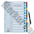 Regiszter ESSELTE Mylar A/4 laminált karton Jan-Dec