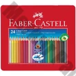 Színes ceruza FABER-CASTELL Grip háromszögletű fémdobozos 24 darabos