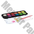 Vízfesték GIOTTO Aquarelli 30 mm fluoreszkáló színek 12 darabos