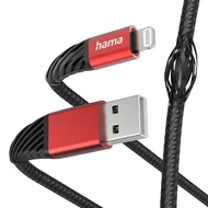 Adatkábel HAMA Extreme USB 2.0/Lightning 1,5m fekete-piros Adatkábel HAMA Extreme USB 2.0/Lightning 1,5m fekete-piros