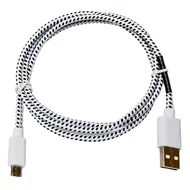 Adatkábel HAMA Micro-USB szövet 1m fehér Adatkábel HAMA Micro-USB szövet 1m fehér