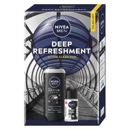 Ajándékcsomag NIVEA Men deep Active clean Ajándékcsomag NIVEA Men deep Active clean